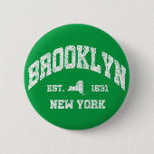 Badge Rond 5 Cm Brooklyn, New York (Devant)