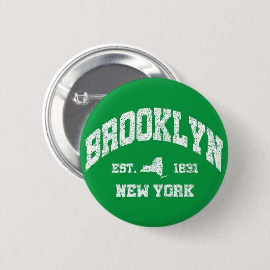 Badge Rond 5 Cm Brooklyn, New York (Devant & derrière)