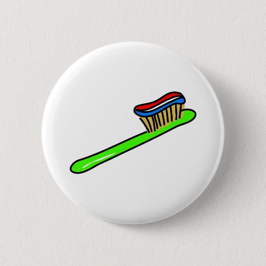 Badge Rond 5 Cm Brosse à dents (Devant)