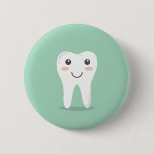 Badge Rond 5 Cm Brosse à dents de brossage de dent de dentiste