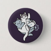 Badge Rond 5 Cm Brosse à lait - Chats à couchage mignon (Devant)