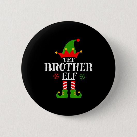 Badge Rond 5 Cm Brother Elf Funny Matching Family Group Christmas (Devant)