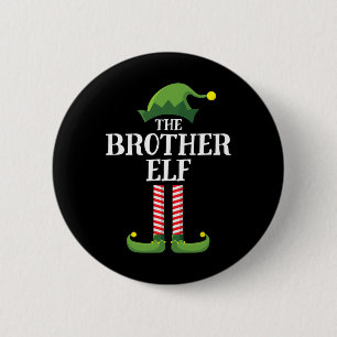 Badge Rond 5 Cm Brother Elf Matching Famille Groupe Noël