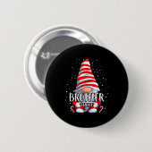 Badge Rond 5 Cm Brother Gnome Christmas Pajamas Matching Family Gr (Devant & derrière)