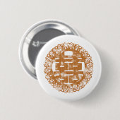 Badge Rond 5 Cm Brown Shuan Xi (Devant & derrière)