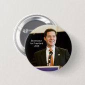 Badge Rond 5 Cm Brownback pour le Président Button (Devant & derrière)