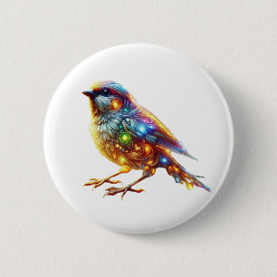 Badge Rond 5 Cm Bruant brillant