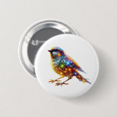 Badge Rond 5 Cm Bruant brillant (Devant & derrière)