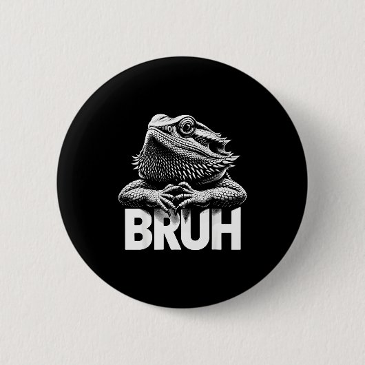 Badge Rond 5 Cm Bruh Dragon Barbu (Devant)