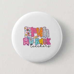 Badge Rond 5 Cm Bruh On est de retour Enseignants Prépa Vintage Re