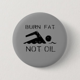 Badge Rond 5 Cm Brûler Graisse nager