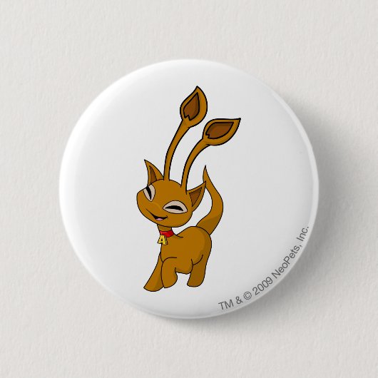 Badge Rond 5 Cm Brun d'Aisha (Devant)