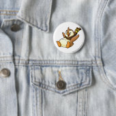 Badge Rond 5 Cm Brun de Bruce (En situation)