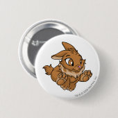 Badge Rond 5 Cm Brun de Cybunny (Devant & derrière)