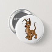Badge Rond 5 Cm Brun de Gelert (Devant & derrière)