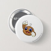 Badge Rond 5 Cm Brun de Kiko (Devant & derrière)