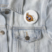 Badge Rond 5 Cm Brun de Kiko (En situation)