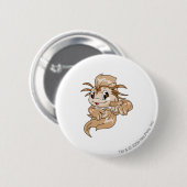 Badge Rond 5 Cm Brun de Koi (Devant & derrière)