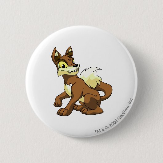 Badge Rond 5 Cm Brun de Lupe (Devant)