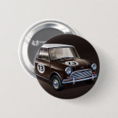 Badge Rond 5 Cm Brun de Mini Cooper S (Devant & derrière)