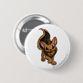 Badge Rond 5 Cm Brun de Xweetok (Devant & derrière)