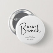 Badge Rond 5 Cm Brunch pour bébé Neutre Moderne Simple (Devant & derrière)
