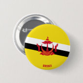 Badge Rond 5 Cm Brunei Drapeau charmant patriotique (Devant & derrière)