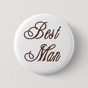 Badge Rond 5 Cm Bruns chics du meilleur homme
