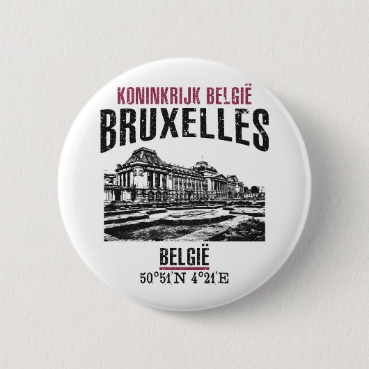 Badge Rond 5 Cm Bruxelles (Devant)