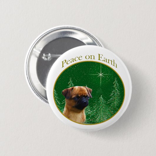 Badge Rond 5 Cm Bruxelles Griffon (Devant & derrière)