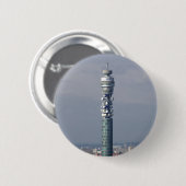 Badge Rond 5 Cm BT Tower, Londres, Angleterre. (Devant & derrière)