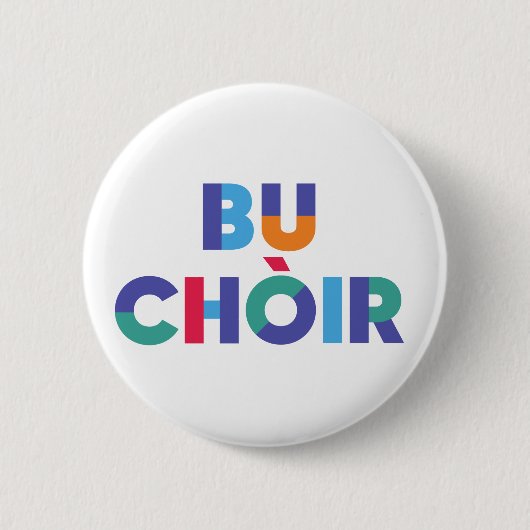 Badge Rond 5 Cm Bu Chòir/oui - sac écossais de l'indépendance (Devant)