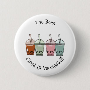 Badge Rond 5 Cm Bubble tea cartoon illustration