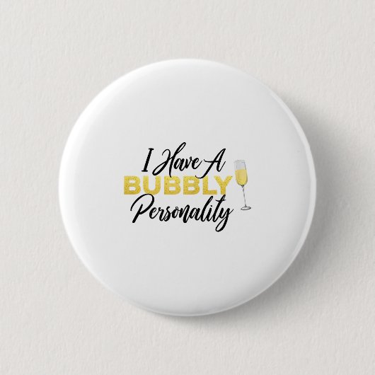 Badge Rond 5 Cm Bubbly Ity _ Champagne_wine Lover Quote (Devant)