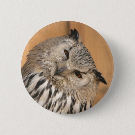 Badge Rond 5 Cm Bubo bubo sibiricus (Devant)