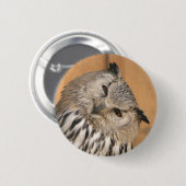 Badge Rond 5 Cm Bubo bubo sibiricus (Devant & derrière)