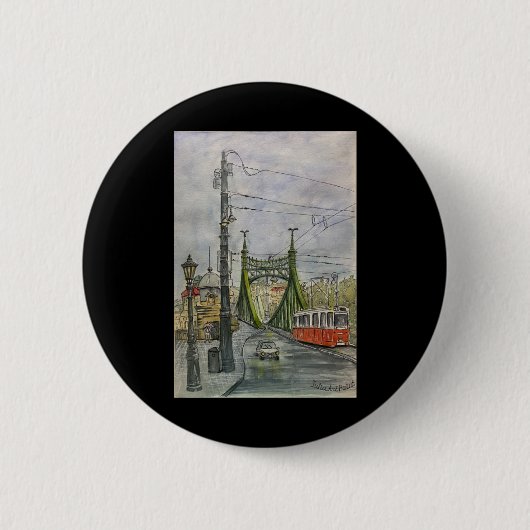Badge Rond 5 Cm Budapest (Devant)
