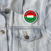 Badge Rond 5 Cm Budapest Hongrie (En situation)