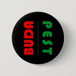 Badge Rond 5 Cm Budapest minimalist, Hungary