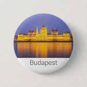 Badge Rond 5 Cm Budapest Parlement Panorama Hongrie (Devant)