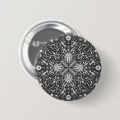 Badge Rond 5 Cm Bugs, blanc cassé sur noir (Devant & derrière)