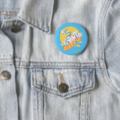 Badge Rond 5 Cm BUGS BUNNY™ - Surfs Up! (En situation)