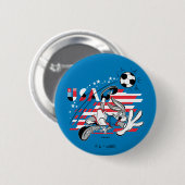 Badge Rond 5 Cm BUGS BUNNY™ Team USA Soccer Graphic (Devant & derrière)
