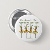 Badge Rond 5 Cm Bugs sur les fleurs (Devant & derrière)