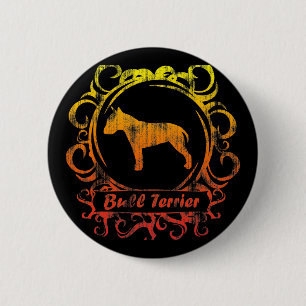 Badge Rond 5 Cm Bull-terrier patiné chic