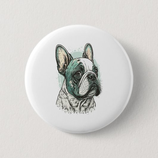 Badge Rond 5 Cm bulldog français (Devant)