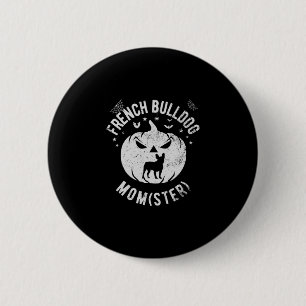 Badge Rond 5 Cm Bulldog Momster - Halloween