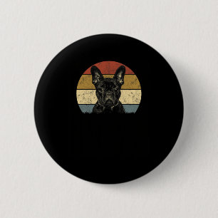 Badge Rond 5 Cm Bulldog Retro Vintage 60s les années 70 Amusants F