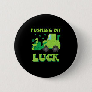 Badge Rond 5 Cm Bulldozer Jour de la Saint Patrick Enfants Poussan