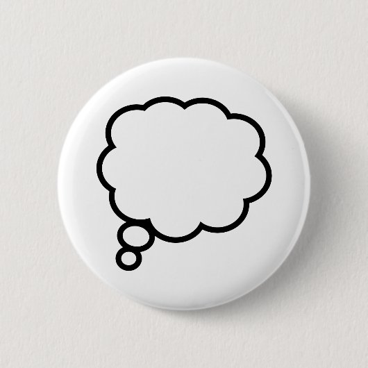 Badge Rond 5 Cm Bulle de pensée (Devant)